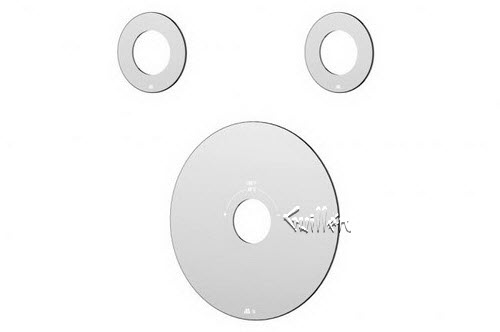 Aquabrass R24-BN; ; 1/2" inch thermostatic round & trim set for n1056 valve; in Brushed Nickel