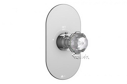 Aquabrass R30-4500-BN; Royale; round thermostatic trim with royale handle; in Brushed Nickel