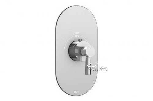 Aquabrass R30-5300-BN; Otto; round thermostatic trim with otto handle; in Brushed Nickel