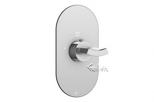 Aquabrass R30-8000-PC; Martini; round thermostatic trim with martini handle; in Polished Chrome