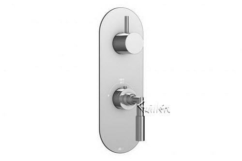 Aquabrass R39-7875-BN; ; round thermostatic trim with 1 shut-off geo & uniround handle; in Brushed Nickel