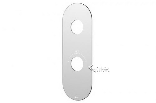 Aquabrass R39-PC; ; 3/4" thermostatic with 1 shut-off round & trim set for 3103 / 3105 valve; in Polished Chrome