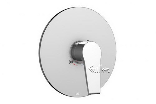 Aquabrass R40-0093-PC; Metro; round pressure balance trim with metro handle; in Polished Chrome