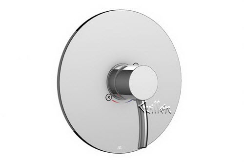 Aquabrass R40-0097-BN; Teo; round pressure balance trim with teo handle; in Brushed Nickel