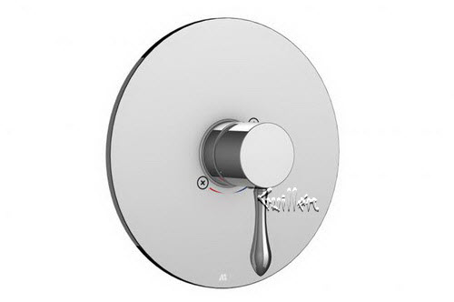 Aquabrass R40-0099-BN; ; round pressure balance trim with roma round handle; in Brushed Nickel