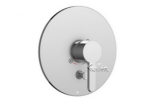 Aquabrass R42-0092-PC; Cabrio; round pressure balance trim with diverter with cabrio handle; in Polished Chrome