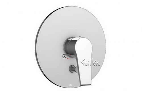 Aquabrass R42-0093-PC; Metro; round pressure balance trim with diverter with metro handle; in Polished Chrome