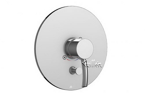 Aquabrass R42-0097-PC; Stiletto-Teo; round pressure balance trim with diverter with teo handle; in Polished Chrome