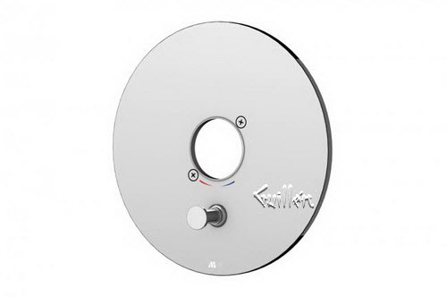 Aquabrass R42-BN; ; round plate for pressure balance with diverter valve 42355; in Brushed Nickel