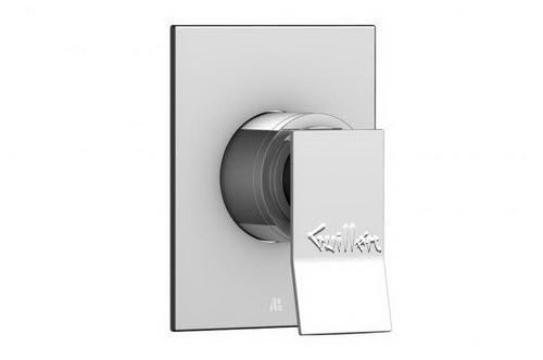 Aquabrass S08-0019-PC; Chicane; square volume control trim with chicane handle; in Polished Chrome