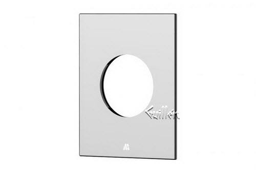 Aquabrass S08-BN; ; 3/4" voulme control shut-off round & trim set for N1008 / N1006 valve; in Brushed Nickel