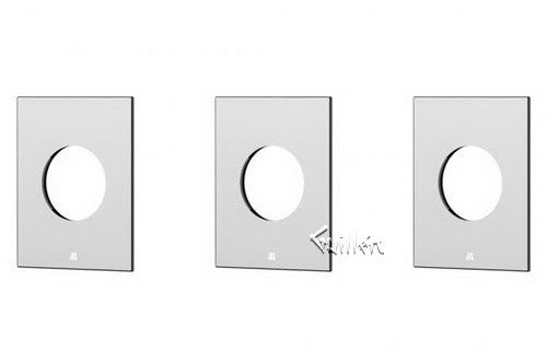 Aquabrass S09-BN; ; 3/4" round & trim set 3 shut-off for N1030 valve; in Brushed Nickel