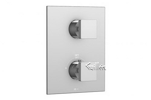 Aquabrass S21-7676-BN; Madison; square thermostatic trim with 2 way diverter square new handle; in Brushed Nickel