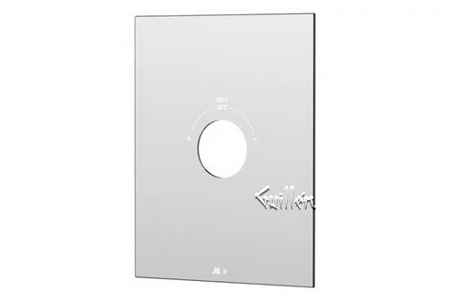Aquabrass S22-BN; ; 1/2" inch thermostatic square & trim set for N1053 valve; in Brushed Nickel