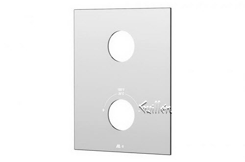 Aquabrass S23-BN; ; 1/2" inch thermostatic with 2 way diverter square & trim set for N1058 valve; in Brushed Nickel