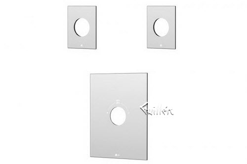 Aquabrass S24-BN; ; 1/2" inch thermostatic square & trim set for n1056 valve; in Brushed Nickel