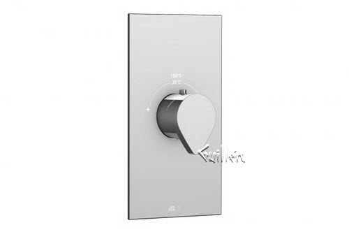 Aquabrass S30-6700-PC; Niu; square thermostatic trim with niu handle; in Polished Chrome
