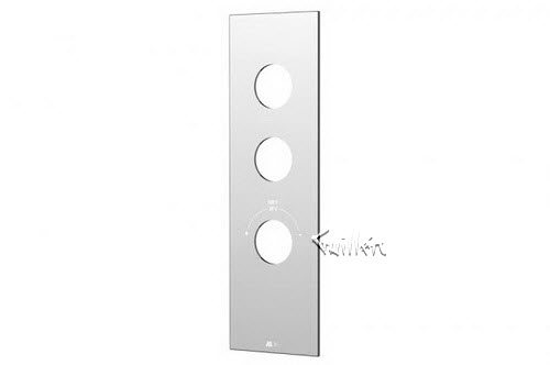 Aquabrass S32-PC; ; 3/4" thermostatic with 2 shut-off square & trim set for 3002 valve; in Polished Chrome