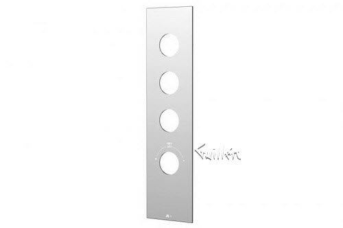 Aquabrass S33-BN; ; 3/4" thermostatic with 3 shut-off square & trim set for 3003 valve; in Brushed Nickel