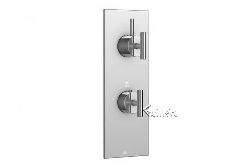 Aquabrass S39-3232-PC; Etna; square thermostatic trim with 1 shut-off loveme handle; in Polished Chrome
