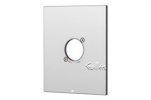 Aquabrass S40-PC; ; square plate for pressure balance valve 40255; in Polished Chrome