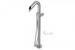 Aquabrass 11785-PC; Onlyone; floor-mount filler tub with handshower; in Polished Chrome