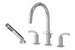 Aquabrass 13018-PC; Teo; 4 deck-mount tub filler with handshower; in Polished Chrome