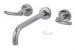 Aquabrass 13029-BN; Teo; wall-mount lavatory faucet; in Brushed Nickel