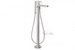 Aquabrass 13084-PC; Teo; floor-mount filler tub with handshower; in Polished Chrome