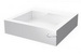 Aquabrass 17100-WHGL; Lugano; square counter top basin-no hole; in Glossy White