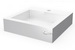 Aquabrass 17101-WHGL; Lugano; square counter top basin-1 hole; in Glossy White
