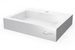 Aquabrass 17201-WHGL; Lugano; rectangular counter top basin-1 hole; in Glossy Whiteite