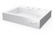 Aquabrass 17203-WHGL; Lugano; rectangular counter top basin-8" centerset (3 holes); in Glossy Whiteite