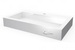 Aquabrass 17301-WHGL; Lugano; rectangular counter top basin-1 hole; in Glossy Whiteite