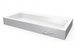Aquabrass 17400-WHGL; Lugano; rectangular counter top basin-no hole; in Glossy Whiteite