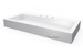 Aquabrass 17403-WHGL; Lugano; rectangular counter top basin-8" (3 holes); in Glossy Whiteite
