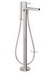 Aquabrass 27584-PC; Zara; floor-mount filler tub with handshower; in Polished Chrome