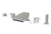 Aquabrass 67706-PC; Niu; 5 piece deck-mount tub filler with handshower; in Polished Chrome
