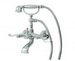 Aquabrass 8004-GD; San Remo; wall-mount cradle tub filler with handshower; in Polished Gold