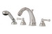 Aquabrass 8018-BN; San Remo; 4 piece deck-mount tub filler with handshower; in Brushed Nickel