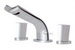 Aquabrass 80910-PC; Martini; widespread lavatory faucet; in Polished Chrome