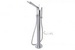 Aquabrass 80985-BN; Martini; floor-mount filler tub with handshower; in Brushed Nickel