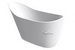 Aquabrass B0019-WHGL; Aquabagno; zanzibar free-standing bathtub; in Glossy Whiteite