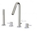 Aquabrass X7518-PC; Xround; 4 piece deck-mount tub filler with handshower; in Polished Chrome