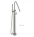 Aquabrass X7595-PC; Xround; floor-mount filler tub with handshower; in Polished Chrome