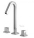 Aquabrass X7916-PC; Xsquare; widespread lavatory faucet; in Polished Chrome