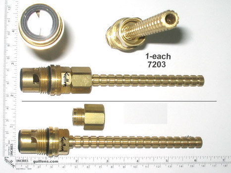 Artistic Brass 7203;; __ 5-1/2in 12pt; Cold ccwc 1/4 Turn brass cartridge ceramic; in Unfinish; 7202 = for Cold