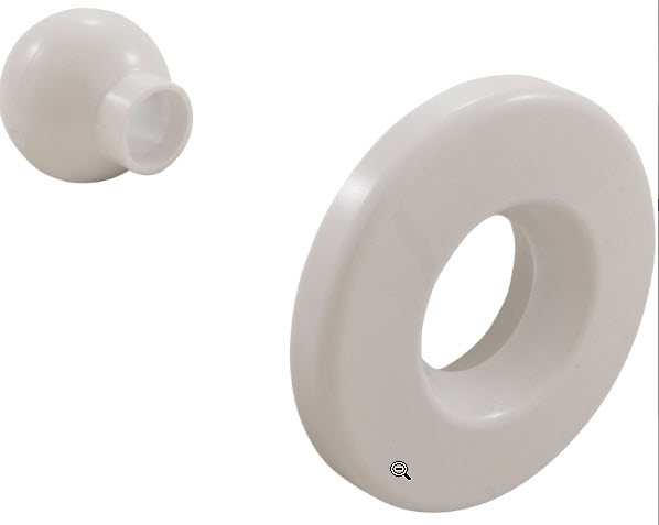 GG Industries 23340-WH; ; budget escutcheon cover / eye ball jet; in White