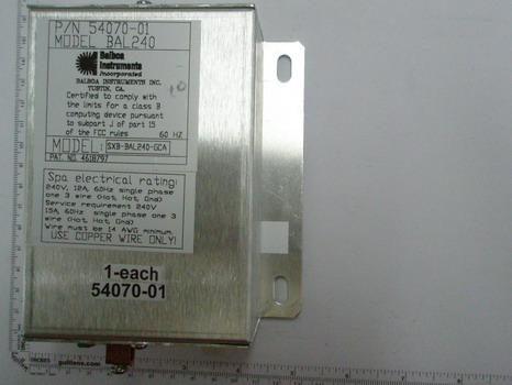 Balboa 54070-01; Prestige; advantage 240 volt simplex system ( 51694 required ); in Unfinish   non-returnable   54070