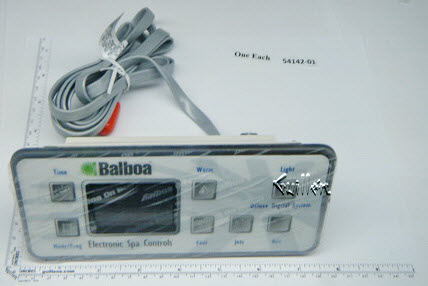 Balboa 54142-01; ; balboa m2 m3 series deluxe digital panel ( 1 pump no blower aux lite ) electronic; in unfinish   non-returnable   54142